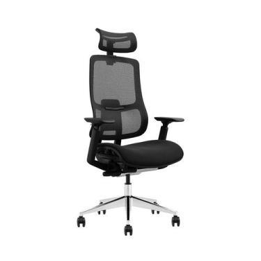 Imagem de Cadeira de Escritório Presidente Giratória NR17 Leonor Preta - LEX