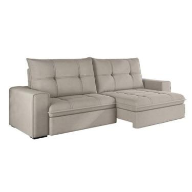 Imagem de Sofá 3 Lugares Retrátil e Reclinável 5 Posições com Molas Ensacadas At