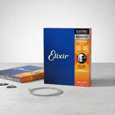 Imagem de Cordas De Guitarra Elétrica Elixir Nanoweb Light 12052 10-46