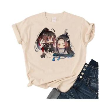 Imagem de Camiseta Feminina Solta Com Gola Redonda Mo Dao Zu Shi, Manga Japonesa