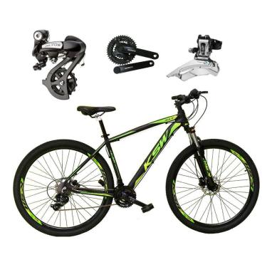 Imagem de  Bicicleta Aro 29 Ksw Xlt Câmbios Shimano Altus 24v K7 Alumínio Freios Hidráulicos Garfo Com Trava - Preto\Verde