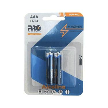 Imagem de Pilha Alcalina AAA LR03 Cartela com 2Und 1,5V Proeletronic