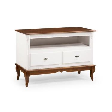 Imagem de Rack para Sala com Pés Luis XV 2 Gavetas e Nicho 60502 Linz Móveis, Br