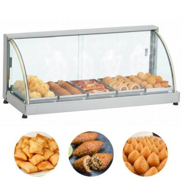 Imagem de Estufa Para Salgados 5 Bandejas Expositor Vitrine Quente Edanca, 220V