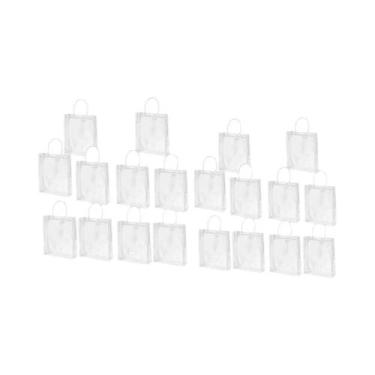 Imagem de 100PCS Sacola Reutilizável De PVC Transparente Com Alça Para Embalagem