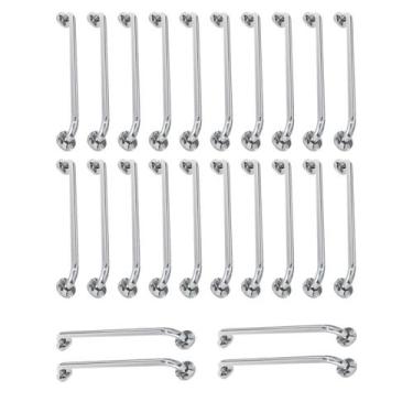 Imagem de Alça Barra de Apoio Inox 80cm Acessibilidade Kit 24 Unidades Idoso Def