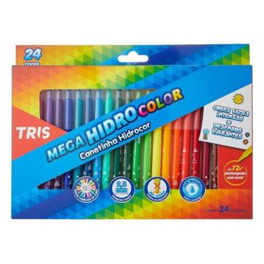 Imagem de Caneta Hidrográfica Tris Mega Hidro Color com 24 Cores