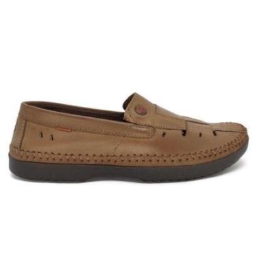 Imagem de Mocassim Freeway Masculino Couro Vazado Com Elástico Loganx-Masculino