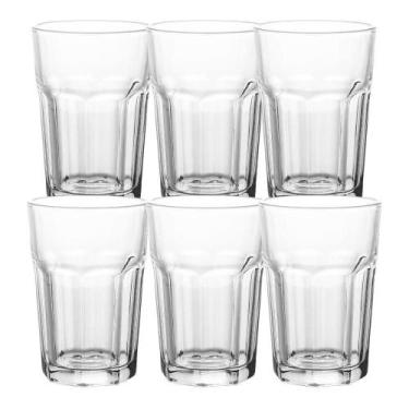 Imagem de Jogo 6 Copos De Vidro Alto Vidro Para Drink Bebidas Allure Transparent