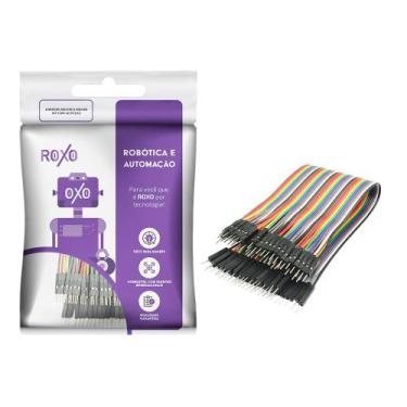 Imagem de 40x Cabo Wire Jumper 20cm Macho-macho Protoboard - RoXo, 010-0228RX
