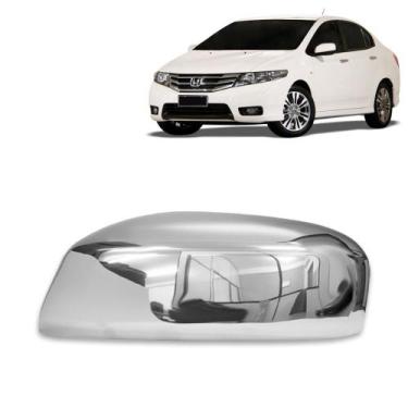 Imagem de Aplique Cromado para Capa Retrovisor City 2010 2011 2012 2013 2014 Sem