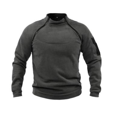 Imagem de Jaqueta Tática Masculina De Fleece, Pullover, À Prova De Vento, Quente