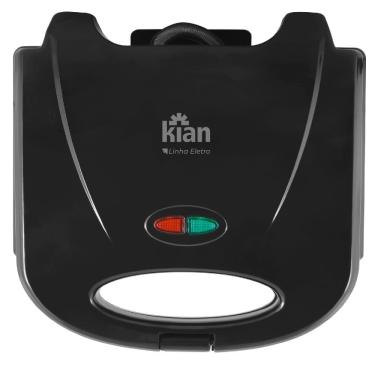 Imagem de Sanduicheira Grill Kian 23259 com Placas Antiaderentes Corpo em Plástico Abs 750W Preto 110V