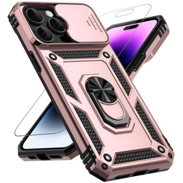 Imagem de Capa para Celular M MAIKEZI iPhone 14 Pro Max 6,7" Anel Militar