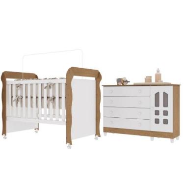 Imagem de Conjunto Quarto Bebê Berço 3Em1 Mirelle Cômoda Gran Selena 4 Gavetas 1