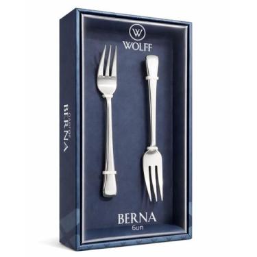 Imagem de Jogo C/ 6 Garfos De Bolo Aço Inox Berna Conjunto Prata Wolff