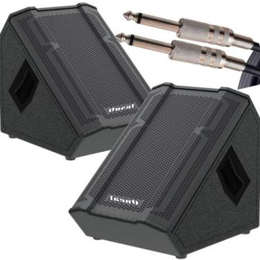 Imagem de Kit 2 Caixa Monitor Retorno Ativo e Passivo 12" Oneal OPM1312PLUS + OB