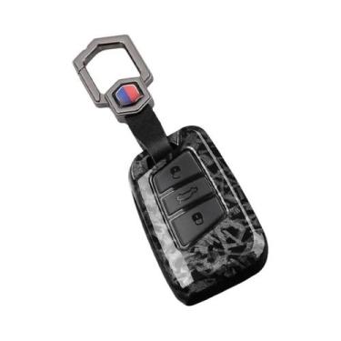 Imagem de Capa De Chave De Carro Em ABS Estilo Fibra De Carbono Para VW Passat B