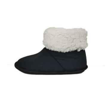 Imagem de Pantufa Textil Mafeçolli Adulto - Preto, 39/40