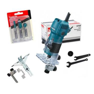 Imagem de Tupia Manual 6mm 3709 Makita 530w + Acessórios, 110V