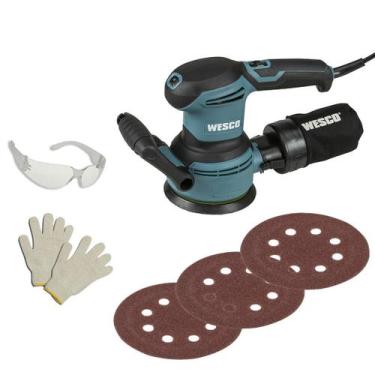 Imagem de Lixadeira Roto Orbital Profiss Wesco com 400w Ws4265 + acess, 110V