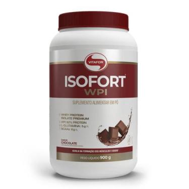 Imagem de Iso Whey protein isolado Isofort 900g Vitafor, Chocolate