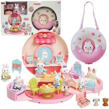 Imagem de Casinha Feliz Bolsinha Donut com Coelhos e Acessórios Zoop Toys