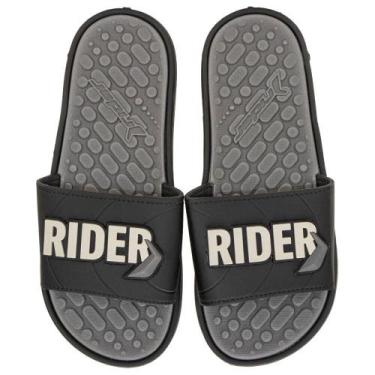 Imagem de Chinelo masculino slide pump rider 11690, Preto, Cinza, 41