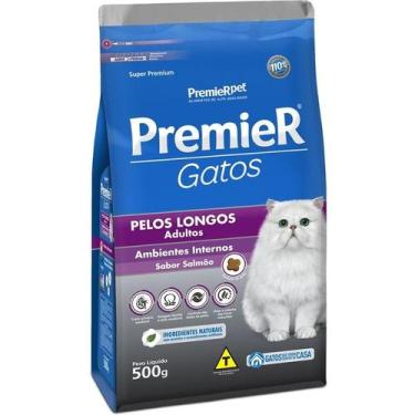 Imagem de Premier Gatos Adultos Pelos Longos Ambi Internos Salmão 500g