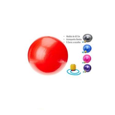 Imagem de Bola Suíça Pilates 65cm Com Inflado Yoga Abdominal 150k - Abelhuda Pre