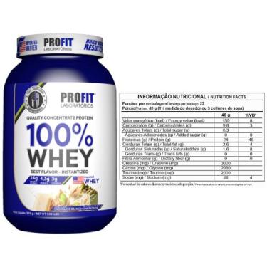 Imagem de 100% whey pote 900g profit, Chocolate