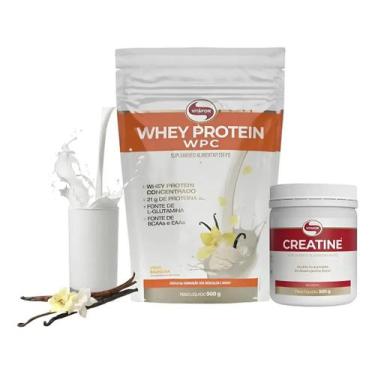Imagem de ( kit ) whey protein wpc 900g + creatina vitafor 300g -