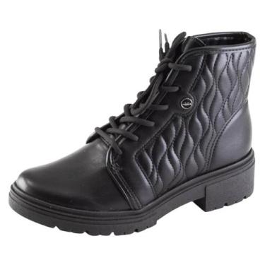 Imagem de Bota Coturno Confortavel Salto Bloco Elegante Macia Dakota, Preto, 38
