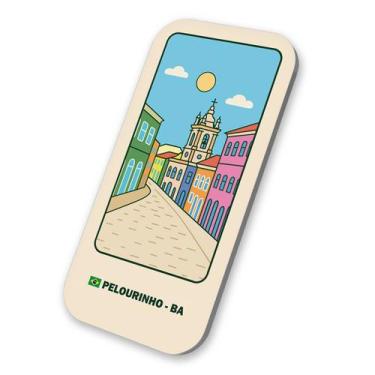 Imagem de Imã Geladeira Souvenir Pelourinho- Bahia Brasil 3x6cm De Metal - M-Pla