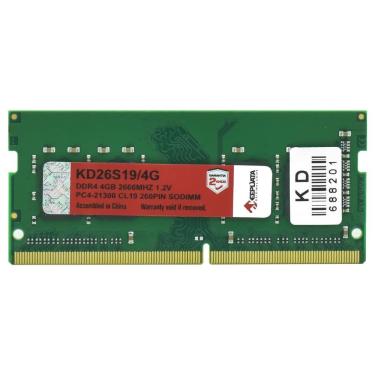 Imagem de Memória RAM para Notebook Keepdata DDR4 4GB 2666MHz com Desempenho e Durabilidade - KD26S19-4G