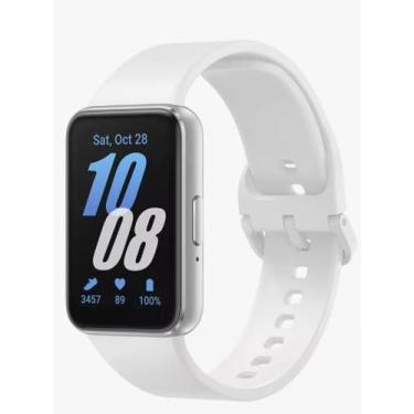 Imagem de Samsung Smartwatch Galaxy Fit3 Prata, Pulseira Branca