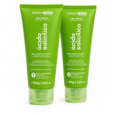 Imagem de Kit 2 Dermachem Gel Facial Acido Salicilico 100g