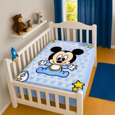 Imagem de Cobertor Jolitex Berço Bebê Disney Estampa Mickey, Mickey Abraço