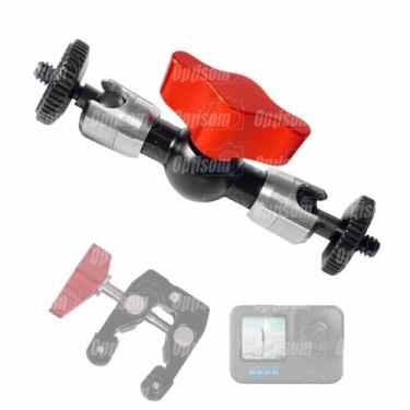 Imagem de Adaptador Dupla Ballhead 1/4" Greika Magic Arm 10cm Para Monitor E Ace