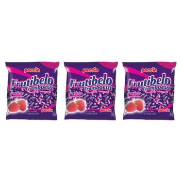 Imagem de Kit 03 Bala Frutibelo Sabor Framboesa Peccin Pacote 400gr - Fireball