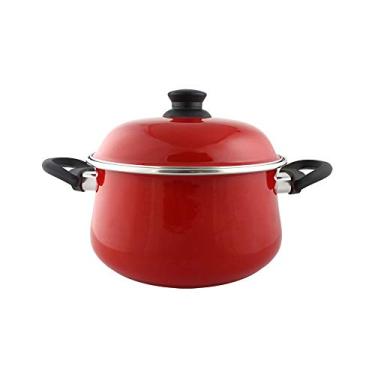 Imagem de Caçarola Bojuda c/Alças 20 Esmaltada Vermelha - 2650 ml - Ewel