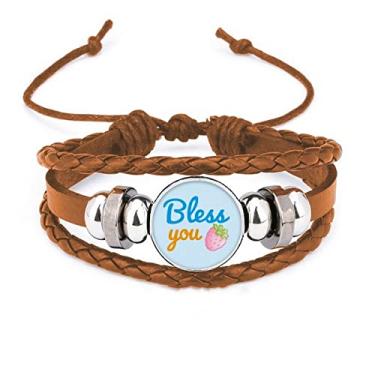 Imagem de un brand Pulseira de couro Oray Blessing Moranguinho Mais Recente Enfeites de Joias