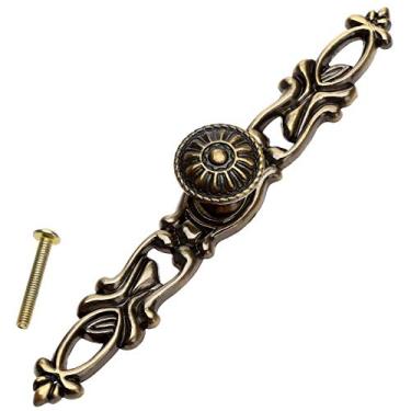 Imagem de 2 pcs porta de bronze punho maçanetas retrô antigo armário de bronze armário guarda-roupa gaveta móveis cozinha puxar vintage decorativo YYDFPIIA (Color : 2pcs Antique Bronze)