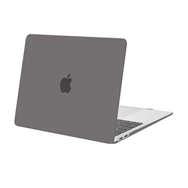 Imagem de MOSISO Capa compatível com MacBook Air de 13 polegadas 2022 2021 2020 2019 2018 versão A2337 M1 A2179 A1932 Touch ID, capa rígida de plástico compatível com MacBook Air de 13,3 polegadas, cinza