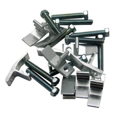 Imagem de LASCO 42-2103 Clipes de aro para molduras de pia estilo gancho J, pacote com 10, latão, 6 peças