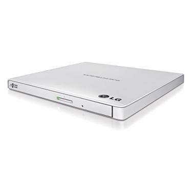 Imagem de LG Electronics Unidade externa USB 3.0 Super-Multi Slim portátil DVD+/-RW para PC Windows, Linux, Mac OS com suporte M-DISC GP65NW60 (branco)