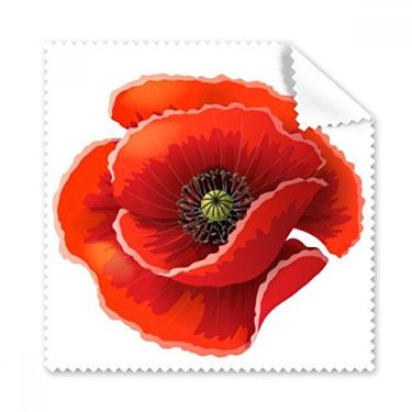 Imagem de Pano de limpeza de milho grande, pintura de flor vermelha, 5 peças