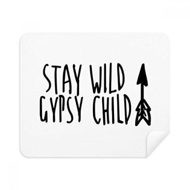 Imagem de Pano de limpeza com citação Keep Gypsy para crianças, 2 peças, tecido de camurça