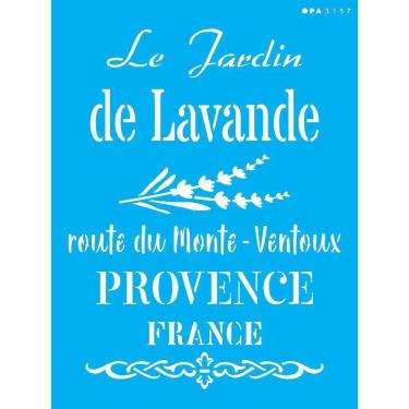 Imagem de Stencil 15X20 Frase Le Jardin De Lavande - Opa 3157