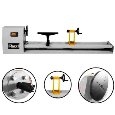 Imagem de Torno Manual de Bancada para Madeira 400W RZ-TBM1000M RAZI